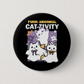 Purr-anormale Katzenbildung - Halloween-Katzen-Des Button (Vorderseite)