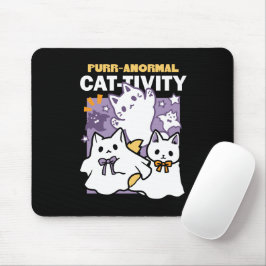 Purr-anormale Katzenbildung - Halloween-Katzen-Des Mousepad