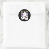 Purr-anormale Katzenbildung - Halloween-Katzen-Des Runder Aufkleber (Tasche)