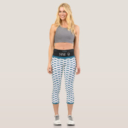 PURR BABY "SCHWARZ" INDIVIDUELLE HIGH-WAISTED CAPR CAPRI LEGGINGS