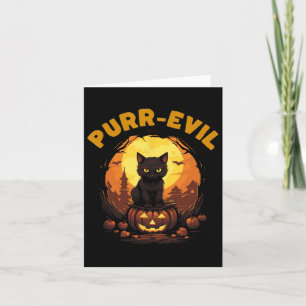 Purr-böse Spuk Katze Halloween Karte