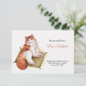 Purr Cat Moving Ankündigung (Stehend Vorderseite)