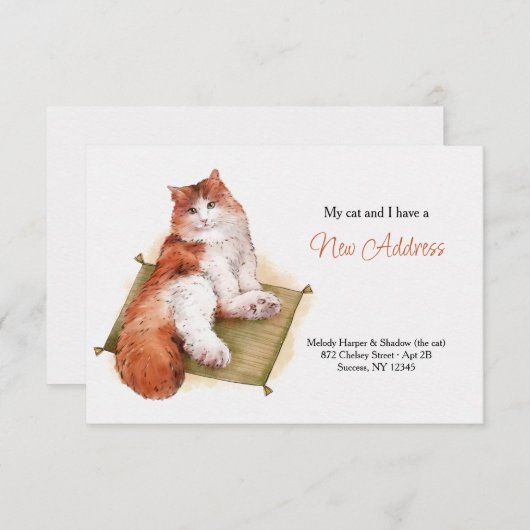 Purr Cat Moving Ankündigung (Vorne/Hinten)