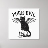 Purr Evil Cat Leinwanddruck (Vorderseite)