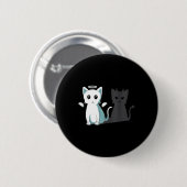 Purr Evil Devil Cat Happy Halloween Cat Angel Devi Button (Vorne & Hinten)