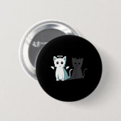 Purr Evil Devil Cat Happy Halloween Cat Angel Devi Button (Vorne & Hinten)