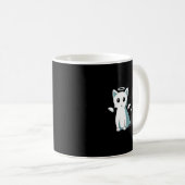 Purr Evil Devil Cat Happy Halloween Cat Angel Devi Kaffeetasse (VorderseiteRechts)