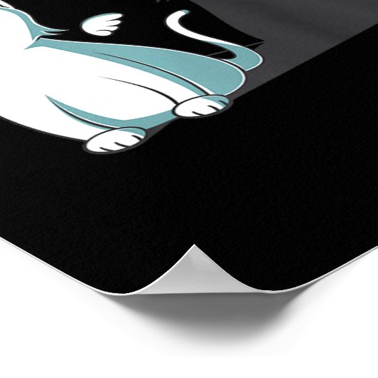 Purr Evil Devil Cat Happy Halloween Cat Angel Devi Poster (Ecke)