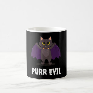 Purr Evil Funny Halloween Cat Vampire Cat Bat Cat Kaffeetasse
