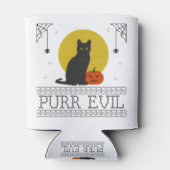 Purr Evil | Funny Niedlich Spooky Halloween Black  Dosenkühler (Rückseite)