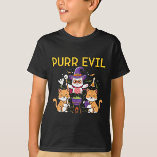 Purr Evil Halloween Katzen Hexen Hübsche, spukhaft T-Shirt