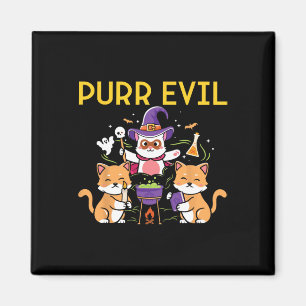 Purr Evil Halloween Katzen Hexen Spaß Spooky Katze Magnet