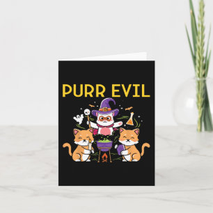 Purr Evil Halloween Katzen Hexen Spaß spuke Katzen Karte