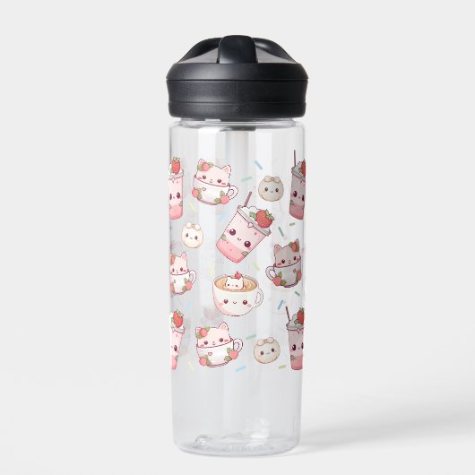 Purr-fädig Kawaii Katze Camelbak Wasserflasche Trinkflasche (Vorderseite)