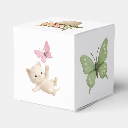 Purr-fect Baby Girl Kitten Babydusche Geschenkschachtel (Rückseite)