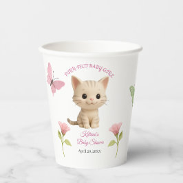 Purr-fect Baby Girl Kitten Babydusche Pappbecher