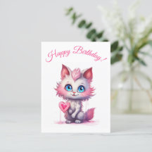 Purr fect Birthday Wish - Niedlich Kitty