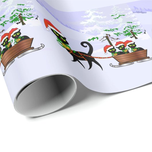 Purr fect Christmas Kittens Geschenkpapier (Rolleneckpunkt)