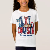 Purr-Fect Cousin Kitty Cat Matching Family T-Shirt (Vorderseite)