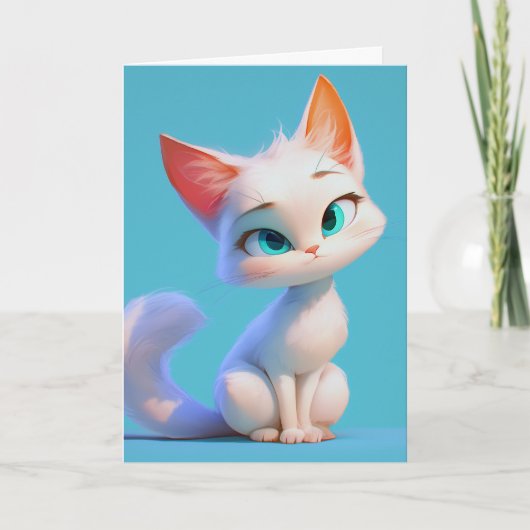 Purr-fect-Elegance Feiertagskarte (Vorderseite)