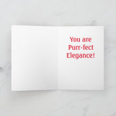 Purr-fect-Elegance Feiertagskarte (Innenseite)