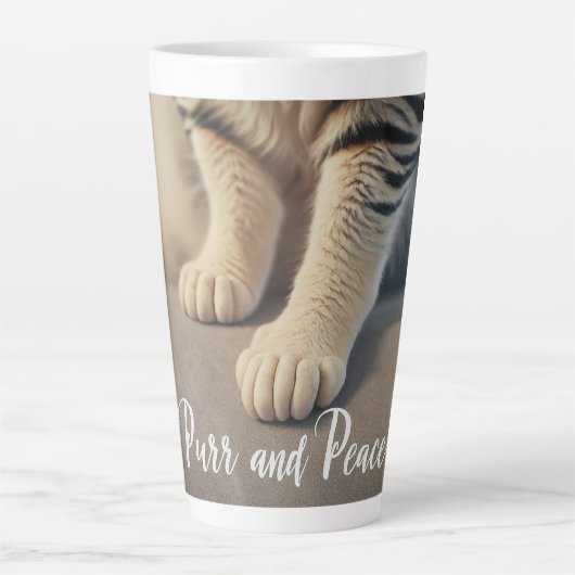 Purr-fect-Frieden Milchtasse (Vorderseite)