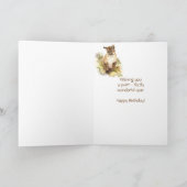 Purr-Fect Geburtstag, Cougar, Puma, Mountain Lion  Karte (Innenseite)