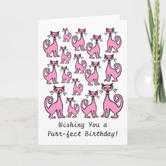 Purr-fect Geburtstag Karte