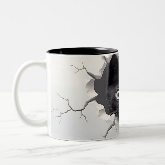 Purr-fect-Geschenk für Katzen-Liebhaber Zweifarbige Tasse (Links)