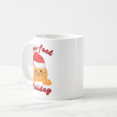 Purr‑fect Holiday Christmas Cat Lover Mug Kaffeetasse (Vorderseite Links)