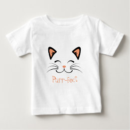 Purr-fect Kitty Face Graphic Baby T-shirt