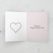 Purr-Fect-Lehrer handgemalt Katze Valentinstag Karte (Innenseite)