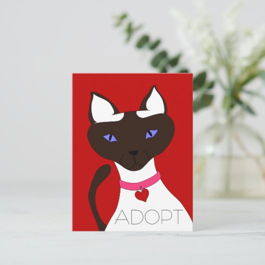 Purr-fect Moira ADOPTIER Postcard Postkarte (Stehend Vorderseite)