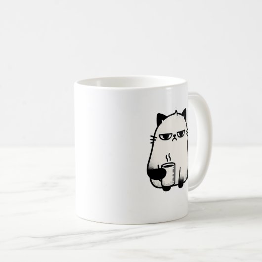 Purr-fect Morning Begleiter: Grumpy Cat Coffee Tas Kaffeetasse (VorderseiteRechts)