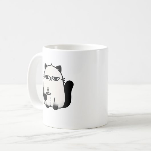 Purr-fect Morning Begleiter: Grumpy Cat Coffee Tas Kaffeetasse (Vorderseite Links)