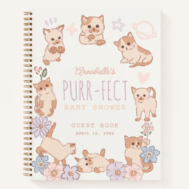 Purr-fect Niedliche Katzen Blumenbaby Duschbuch Notizblock