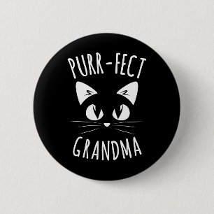 Purr-fect Oma Fur Mama Niedlich Katzenklumpen Button