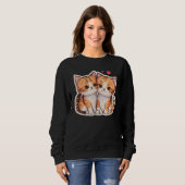 “Purr-fect Pair” “Double the Whiskers, Double the Sweatshirt (Vorne ganz)