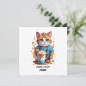 Purr-fect Pour Einladung (Stehend Vorderseite)