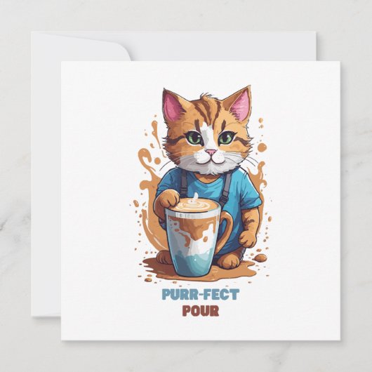 Purr-fect Pour Einladung (Vorderseite)