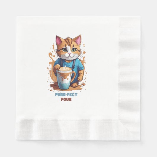 Purr-fect Pour Serviette (Vorderseite)