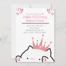 Purr-fect Princess Pink Cat Girl Birthday