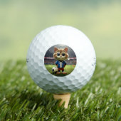 "Purr-fect-Striker: Die 3D-Fußball-Katze" Golfball (Insitu T-Shirt)