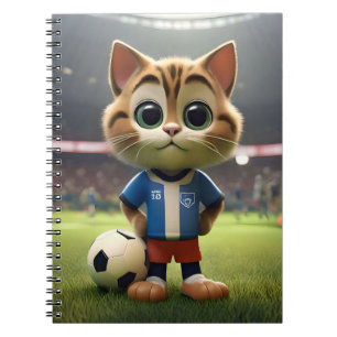 "Purr-fect-Striker: Die 3D-Fußball-Katze" Notizblock