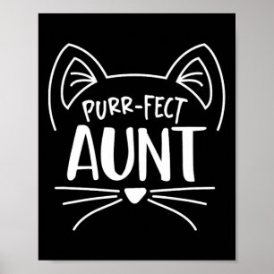Purr-fect Tante Gift Tanten Cat Lovers Poster