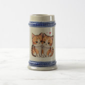 „Purr-fectes Paar“ „Doppelte Wimpern, doppelte“ Bierglas (Mittel)