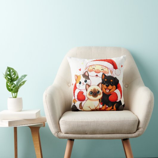 Purr-fectly Huggable: Santa’s Snuggle Trio Kissen (Stuhl )