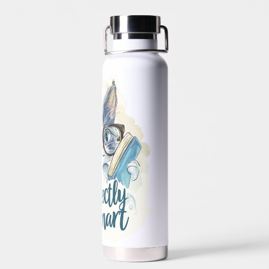 🐱 Purr-fectly Smart 📚 Trinkflasche (Rückseite)