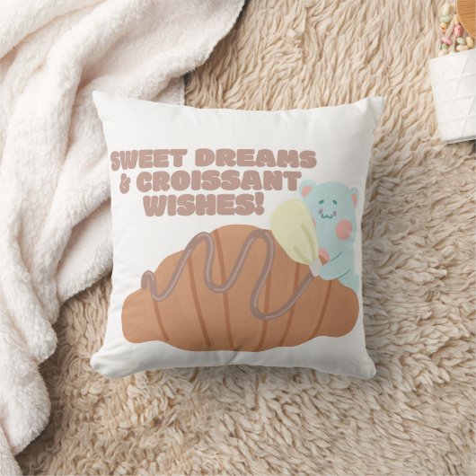 Purr-fein Personalisiertes Croissant-Kissen Kissen (Decke)
