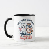 Purr-fekt Dental Duo Wird Funny Cat and Tooth Mug Tasse (Links)